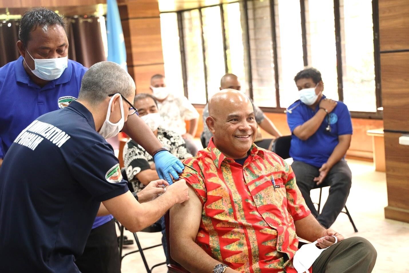 FSM prez vaccinated